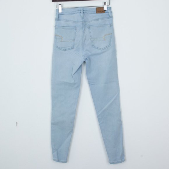 American Eagle Super Hi-Rise Jegging Skinny Jeans Size 0S - Picture 4 of 7